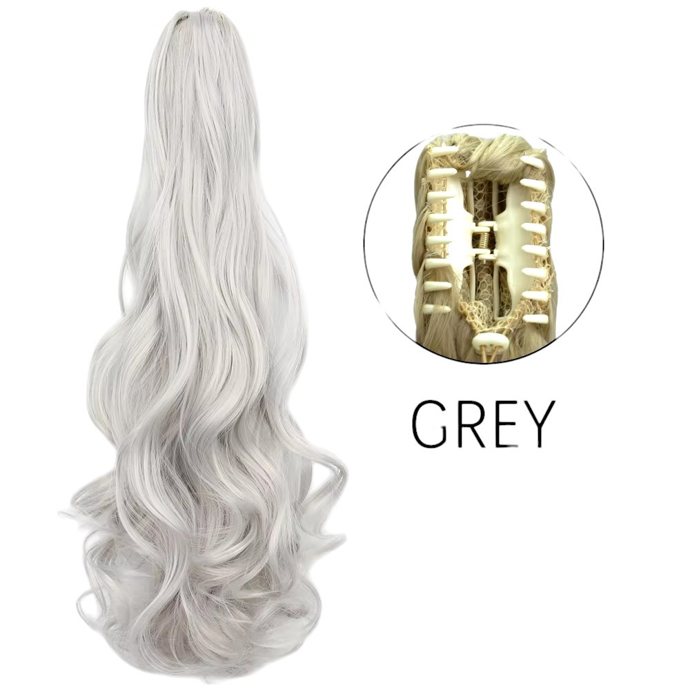 Шиньон хвіст на крабі довжина 60см W-GREY