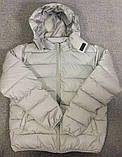 Світловідбивна осіння чоловіча куртка демісезонна сіра для чоловіків або хлопчиків підлітків L, фото 4