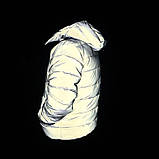 Світловідбивна осіння чоловіча куртка демісезонна сіра для чоловіків або хлопчиків підлітків L, фото 6