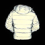 Світловідбивна осіння чоловіча куртка демісезонна сіра для чоловіків або хлопчиків підлітків L, фото 7