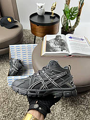 Жіночі зимові кросівки ASICS Gel-Kahana 8 Grey Fur, кеди Асикс-шкіра текстиль на хутрі сірі. Жіноче взуття