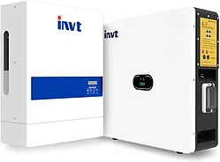 Комплект Батарея INVT LiFePO4 5kWh 100Ah 51,2V + Гібридний інвертор INVT BD5KTL-LL1 5kW 48V