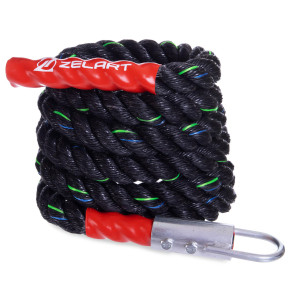 Канат для лазіння Zelart з кріпленням 4.5 м  для комплексних тренувань