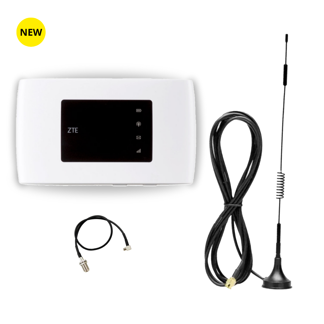 3G/4G Wi-Fi маршрутизатор ZTE MF 920u + автомобільна підсилювальна 3G/4G антена 9 Дб, 700-2700МГц (30 см)
