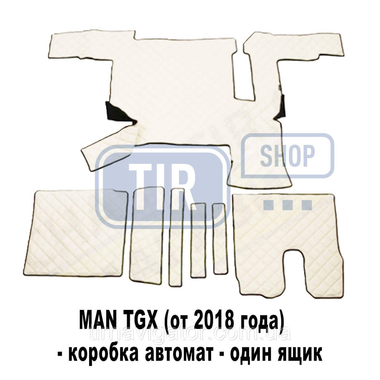 Коврик салону вініл MAN TGX АКП 1-ящик чорний 2018-