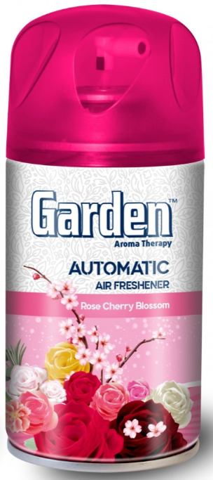 Змінний балон для автоматичного освіжувача повітря Garden ЦВІТ ТРОЯНДИ І ВИШНІ 260 МЛ 8699009447453