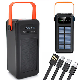 Портативний зарядний пристрій із сонячною панеллю Power Bank YM-639 CX Зовнішній акумулятор на 120000 mAh
