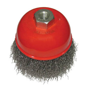 Щітка чашкова 125 мм, для КШМ, М14 (витий дріт) INTERTOOL BT-1125