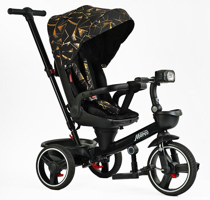 Велосипед BestTrike "Marco": поворотне сидіння, складне кермо, колеса з прогумованим PU, кошик, телескопічна ручка