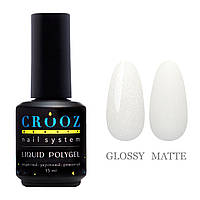 Crooz Рідкий полігель з шиммером  Shimmer Liquid Gel №01 для нігтів, 15мл