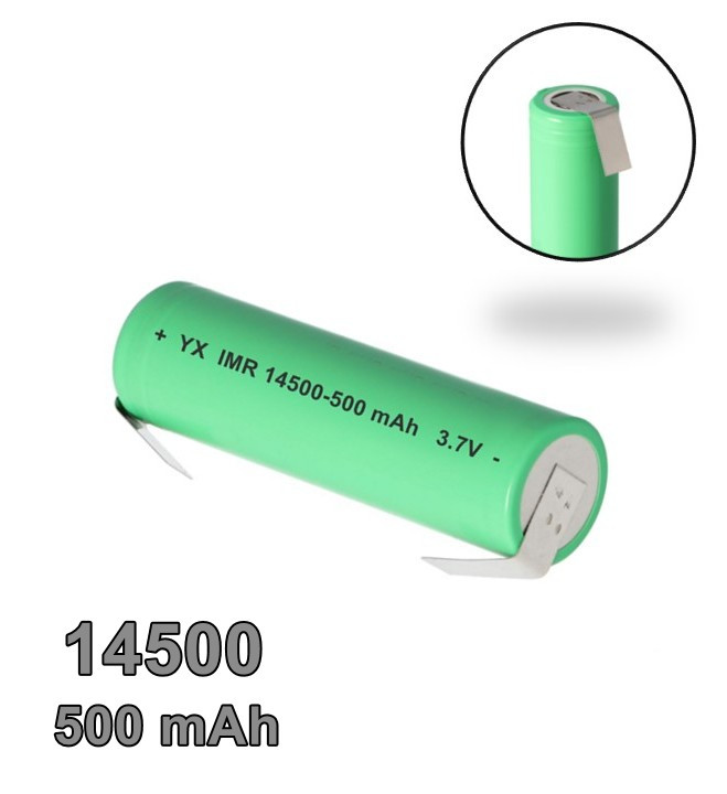 Акумулятор HONGLI 14500 500 mAh 3.7V Green під пайку