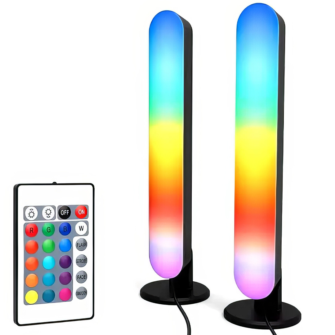 Комплект із 2 настільних RGB світильників з пультом керування Remote Control RGB світильник з живленням від USB, фото 1