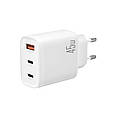 Мережевий зарядний пристрій XO L117-CC PD45W, QC18W USB-A 2xUSB-C White (L117-CC.white), фото 4