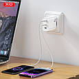 Мережевий зарядний пристрій XO L117-CC PD45W, QC18W USB-A 2xUSB-C White (L117-CC.white), фото 6