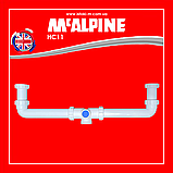 Під'єднання для подвійної кухонної мийки без зливів 1 1/2х1 1/2 з під'єднанням до пральної машини HC11 McALPINE, фото 3