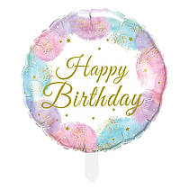 Фольгована кругла кулька "Happy Birthday" 18" Китай