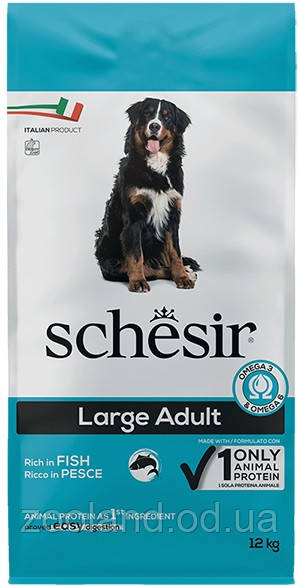 Schesir Dog Large Adult Fish, 12 кг