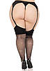 Панчохи зі стразами прозорі чорного кольору Leg Avenue розміри 1X/2X Talla, фото 3