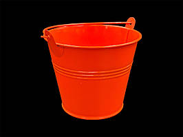 Відерця для декору металеві різнокольорові Колір оранжевий. 11х11см
