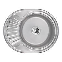 Кухонна мийка Lidz 5745 0,8 мм Satin (LIDZ5745SAT08)