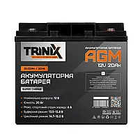 Акумуляторна батарея 12В 20Аг Trinix 12V20Ah/20Hr Super Charge AGM свинцево-кислотна (44-00049), фото 3
