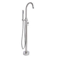 Змішувач для ванни Lidz Aria 004 підлоговий (з душовим гарнітуром) (k35) LDARI004NKS46099 Nickel