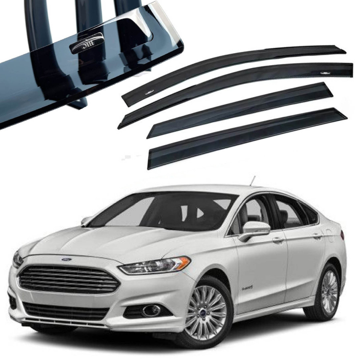 Дефлектори вікон вітровики HIC для Ford Mondeo / Fusion USA 2014- Оригінал (Fo98), фото 1