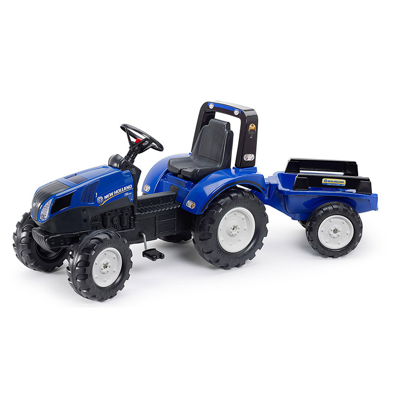 Дитячий трактор на педалях з причепом Falk 3090B NEW HOLLAND (колір - синій)