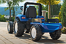 Дитячий трактор на педалях з причепом Falk 3090B NEW HOLLAND (колір - синій), фото 5