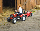 Дитячий трактор на педалях з причепом Falk 4000AB VALTRA S4 (колір - червоний), фото 3