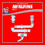 Під'єднання для подвійної кухонної мийки без зливів 1 1/2х1 1/2 з під'єднанням до пральної машини HC11 McALPINE, фото 4