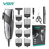 Машинка для стриження професійна Voyager V-121 9 W 8 насадок, набір для стриження, тример для волосся, фото 6
