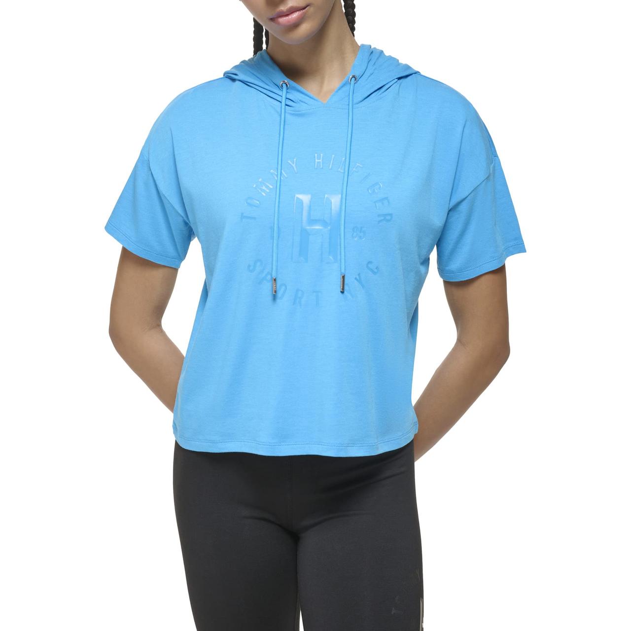Футболка жіноча Tommy Hilfiger з капюшоном 1159816470  (Блакитний S), фото 1