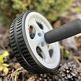 Колесо для преса PowerPlay PP-4345 Exercise Wheel (d16.5cm.) Сіре, фото 4