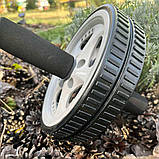 Колесо для преса PowerPlay PP-4345 Exercise Wheel (d16.5cm.) Сіре, фото 5