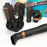 Фен-стайлер для укладання VGR, Фени стайлери для волосся Стайлер-фен-гребінець волосся PW-81, фото 9