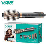 Фен-стайлер для укладання VGR, Фени стайлери для волосся Стайлер-фен-гребінець волосся PW-81, фото 6