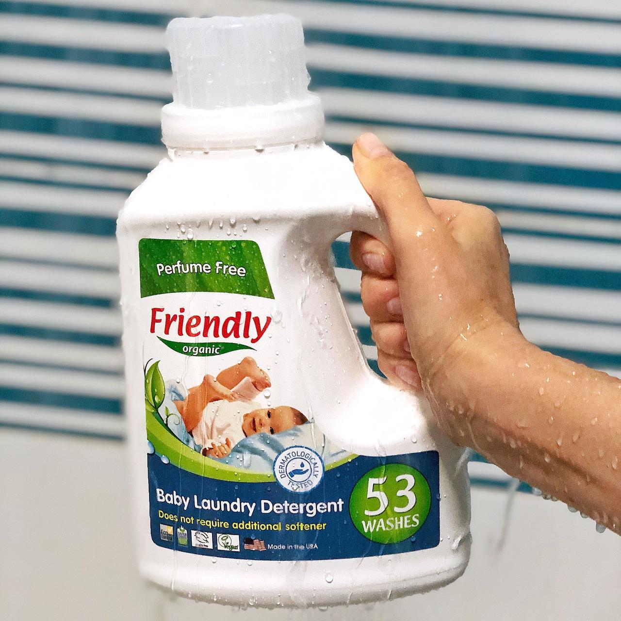 Органічний рідкий пральний порошок-концентрат Friendly Organic без запаху 1,57 літрів (53 прання)