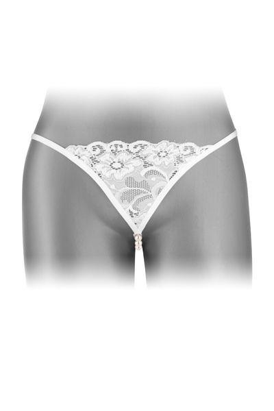Трусики-стринги з перлинною ниткою Fashion Secret VENUSINA White (м'ята упаковка!!!