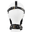 Маска-збруя для орального сексу з повідцем LOCKINK SEVANDA Blowjob Head Muzzle with Leash KW, фото 10