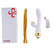 Вібратор-кролик з флогером LOCKINK SEVANDA Whip Vibrating Massage Wand - White & Golden, фото 8