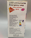 💡Портативна акумуляторна LED лампа ліхтар в патрон E27 20W, 2 акумулятори 2*1800mAh (18650) з гачком, фото 2