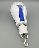 💡Портативна акумуляторна LED лампа ліхтар в патрон E27 20W, 2 акумулятори 2*1800mAh (18650) з гачком, фото 3