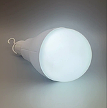 💡Портативна акумуляторна LED лампа ліхтар в патрон E27 20W, 2 акумулятори 2*1800mAh (18650) з гачком, фото 7