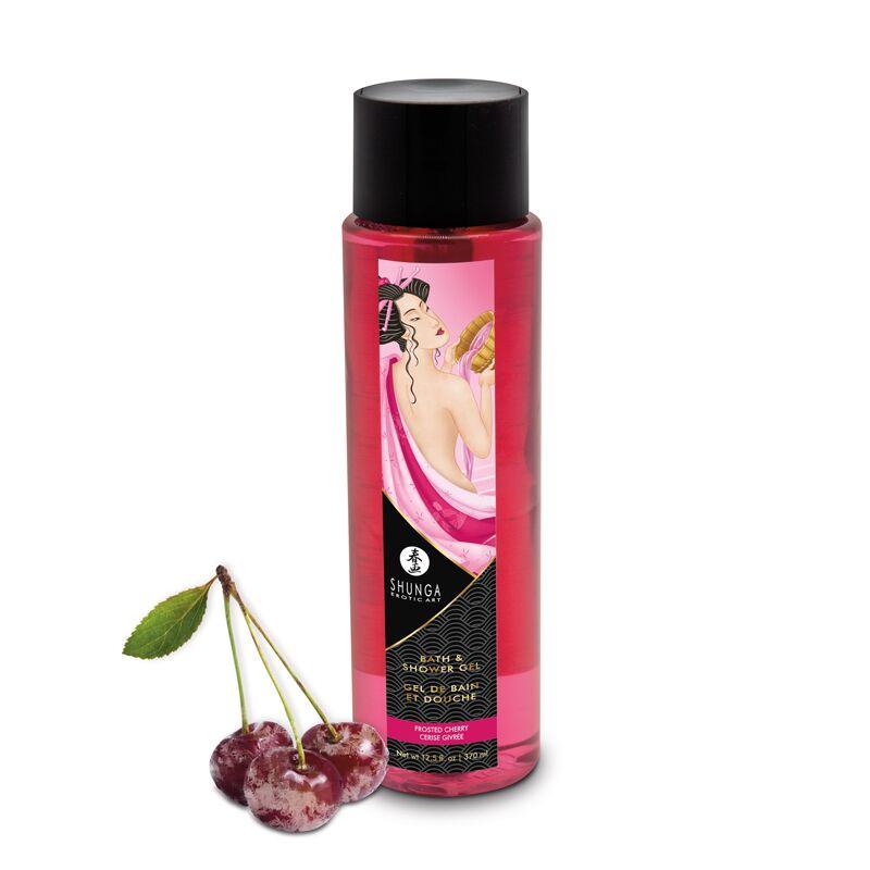 Гель для душу Shunga Shower Gel — Frosted Cherry (370 мл) з рослинними оліями та вітаміном Е