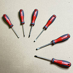 Набір викруток 6 од (LS3.0*75 мм, SL5.0*100 мм, SL6.0*100 мм, PH0*75 мм, PH1*75 мм,...  INTERTOOL VT-3346