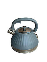 Металевий чайник Edenberg EB-8857 зі свистком 3 л Сірий