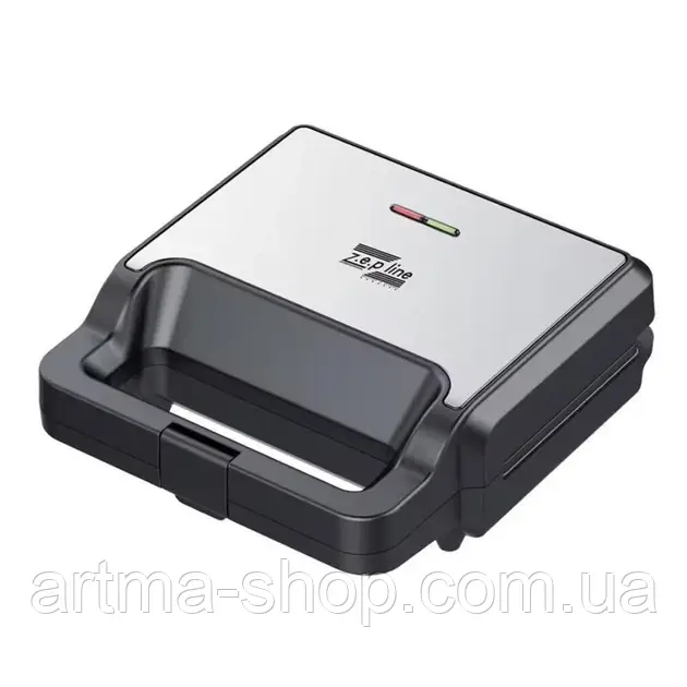 Мультимейкер Zepline 4в1, Потужність 2200Вт, зі знімними пластинами, сіра (ZP 801)