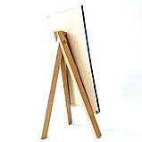 Картина по дереву ручної роботи 10х15 см Дівчина КИЇВ на підставці Український сувенір, фото 4