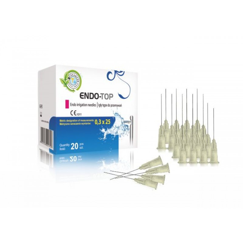 Endo Top, 20 шт, 0,3*25 мм, голки ендодонтичні,Cerkamed